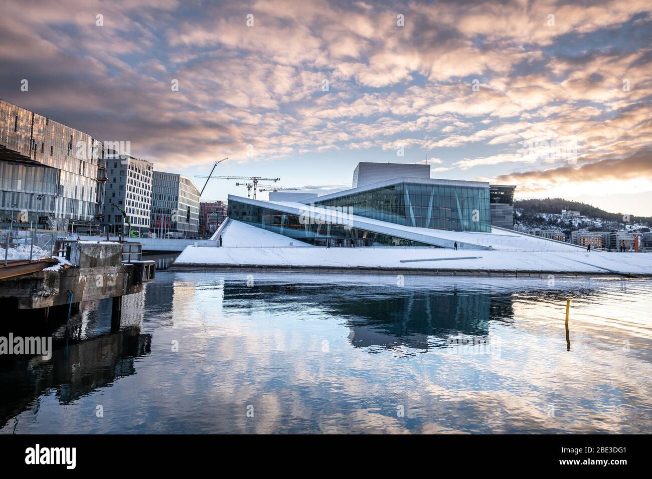 Oslo en hiver, Norvège Banque D'Images
