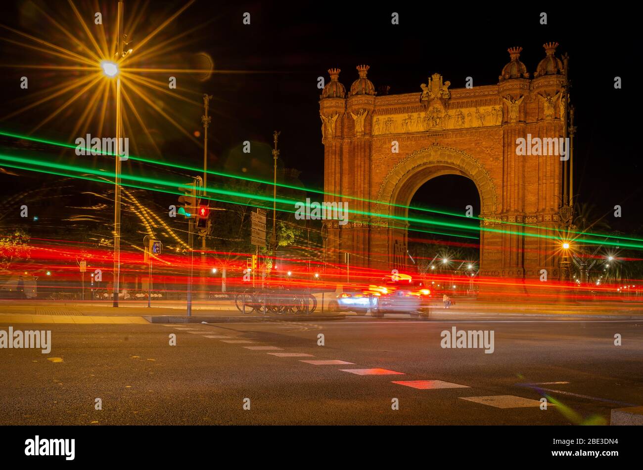 BARCELONE, ESPAGNE - 19 MAI 2018. ARC de Triomphe à Barcelone la nuit Banque D'Images