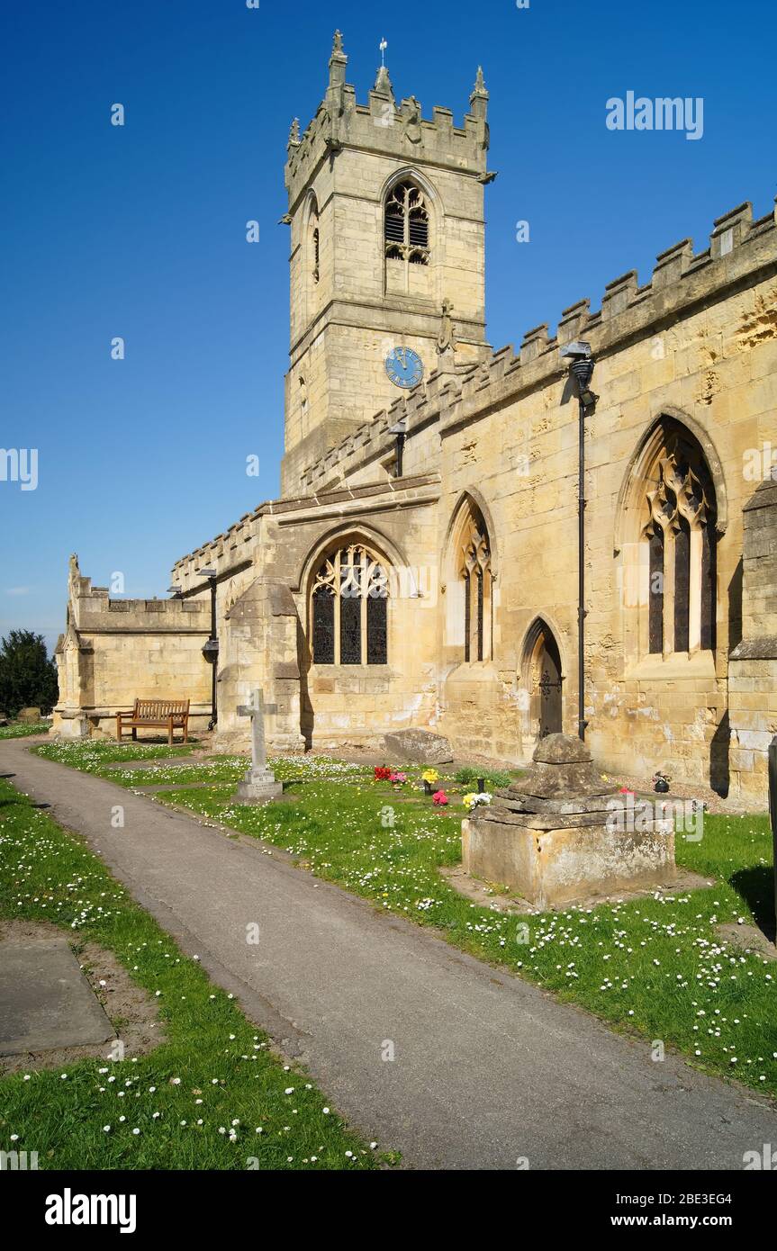Royaume-Uni, Yorkshire du Sud, Barnburgh, église St Peter Banque D'Images