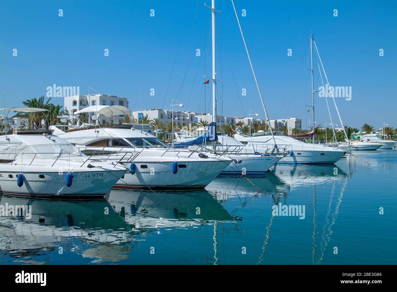 Bateaux et yachts à Marina Yasmine Hammamet, Tunisie Photo Stock - Alamy