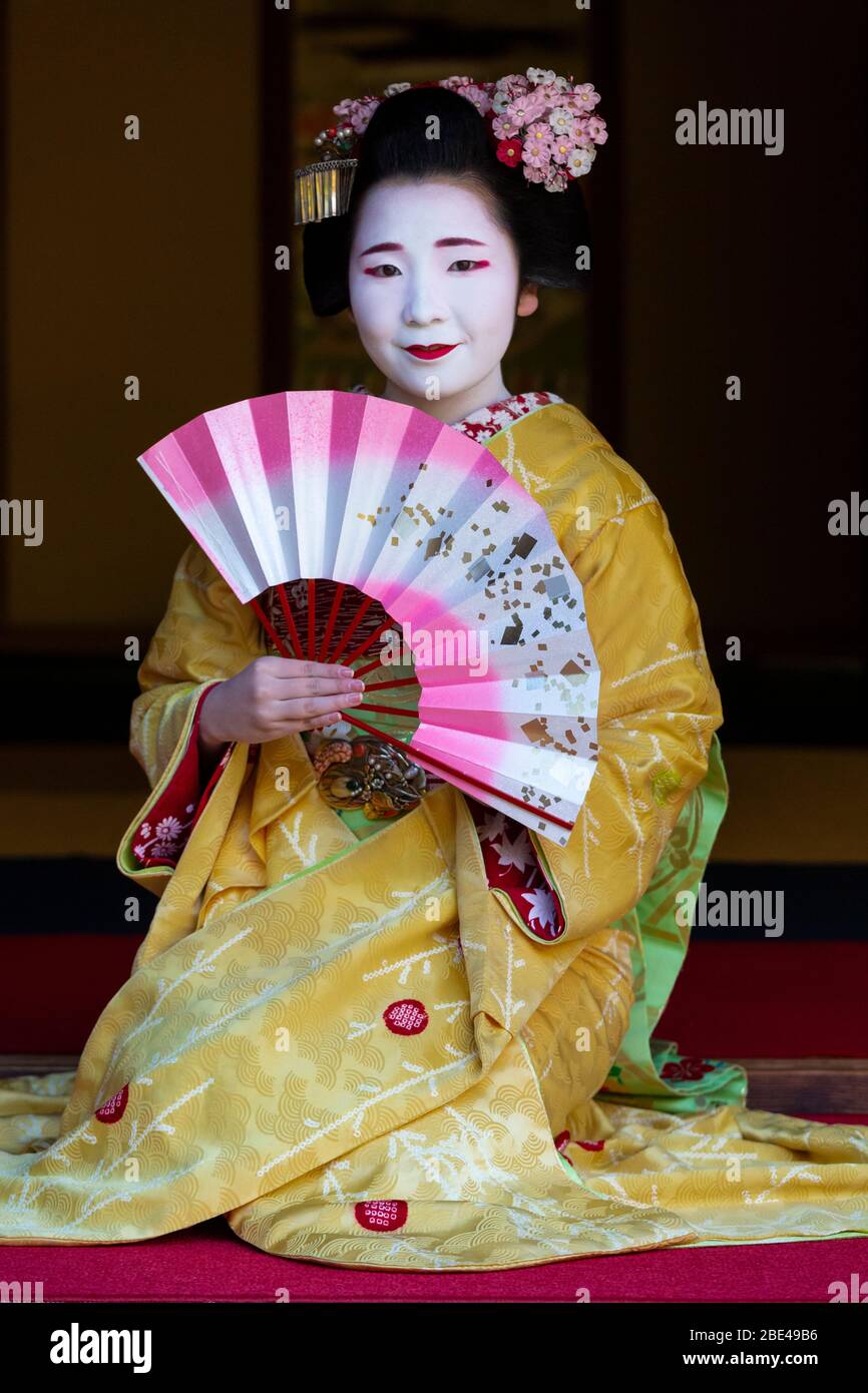Portraits d'une Maiko à Kyoto, Japon Banque D'Images