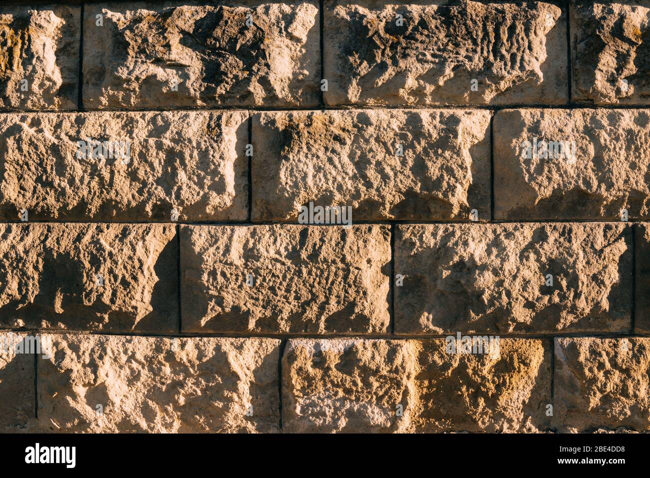 Mur de pierre d'Oamaru à Oamaru, Nouvelle-Zélande. Banque D'Images