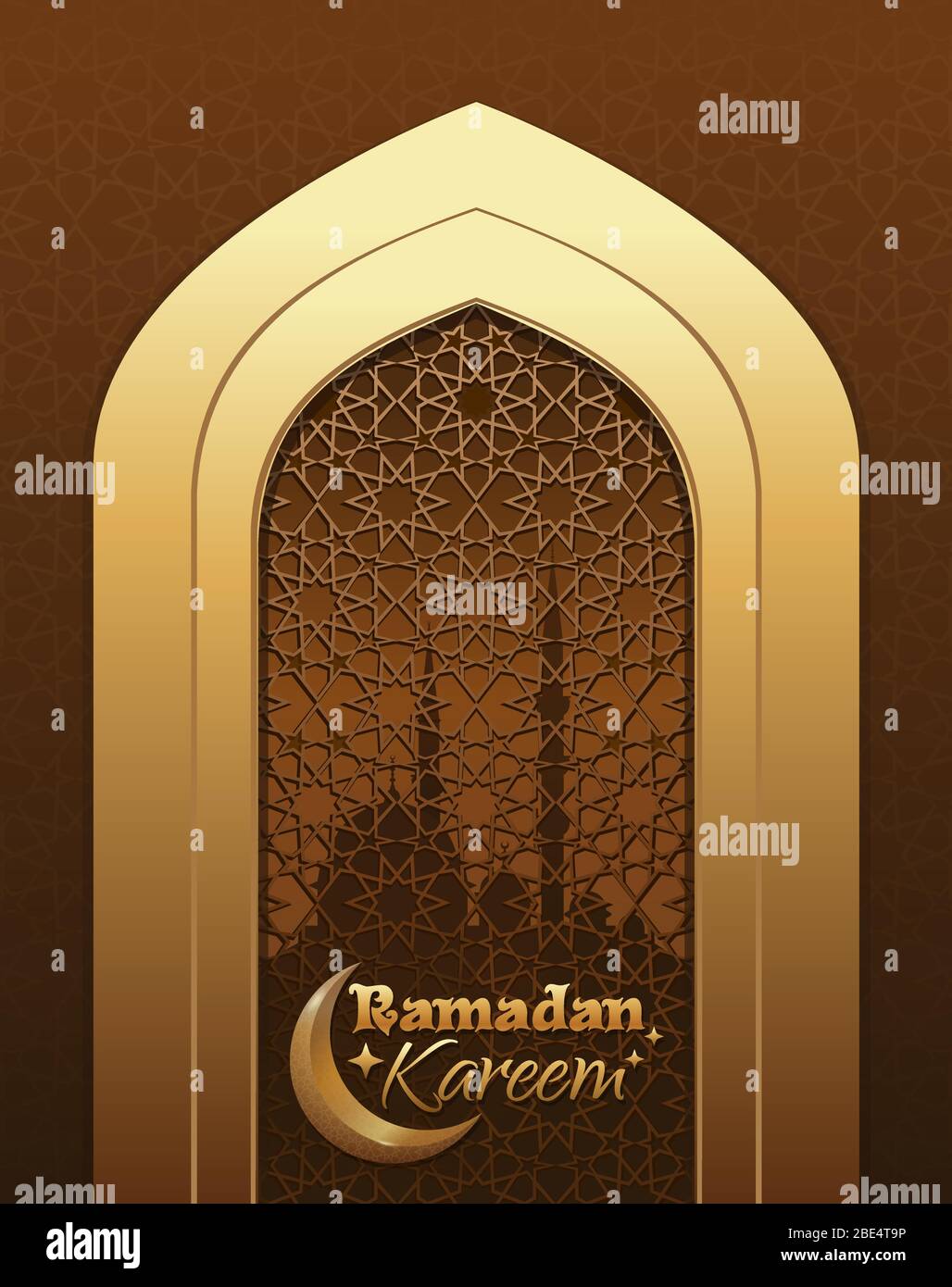 Carte De Vœux Pour Ramadan Kareem Design Islamique Image Vectorielle Stock Alamy