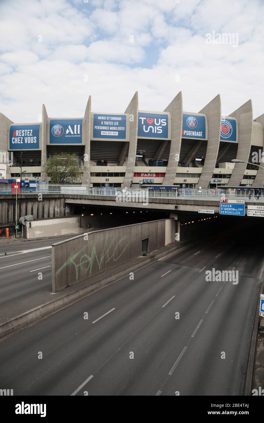CORONAVIRUS : PARC DES PRINCES Banque D'Images