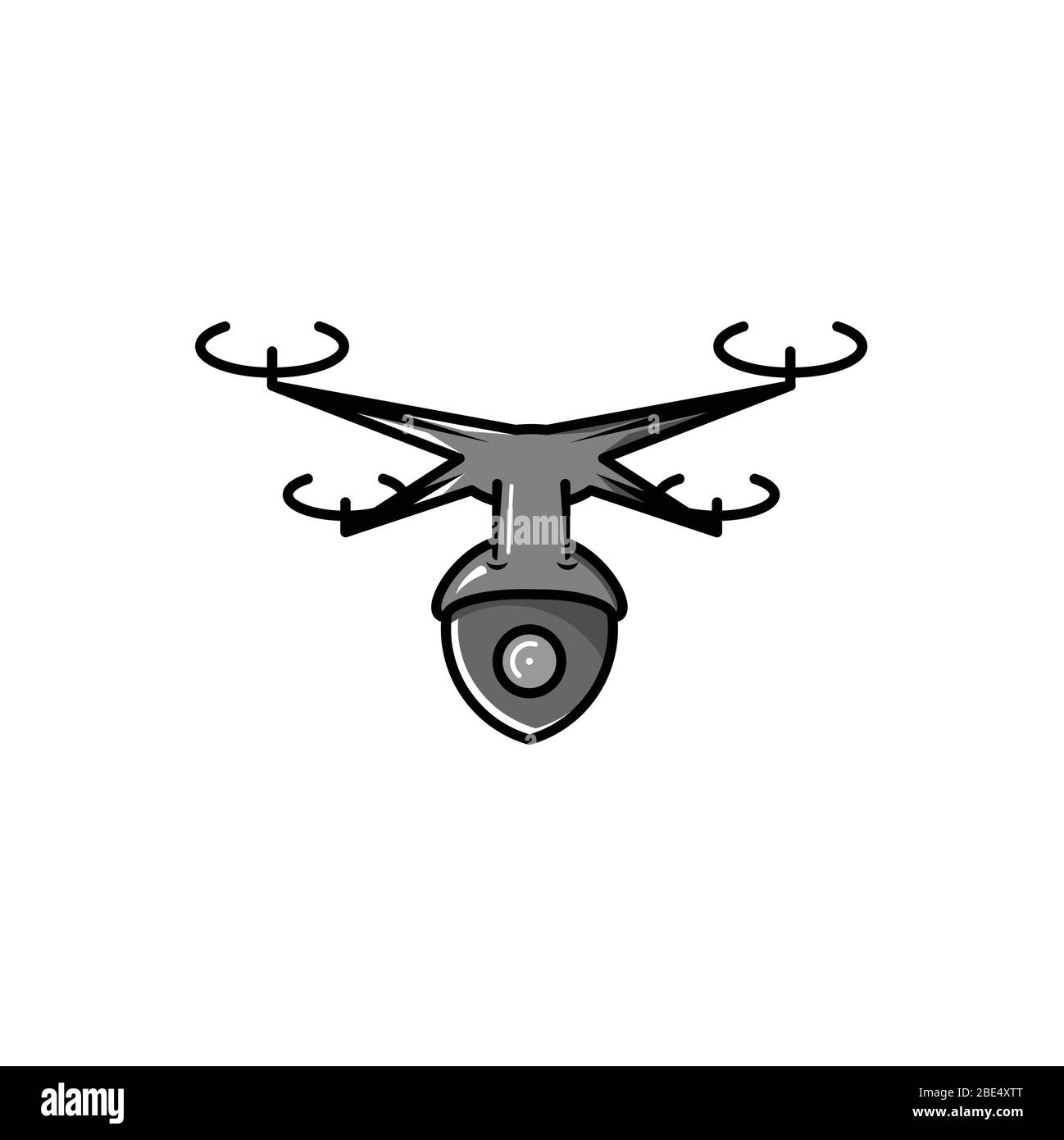 Illustration vectorielle du logo du plan drone Illustration de Vecteur