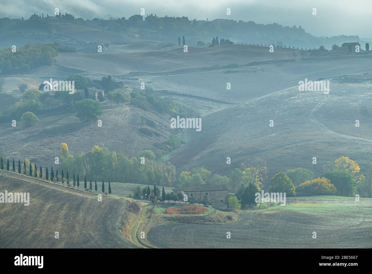Val dOrcia, Toscane, Italie Banque D'Images