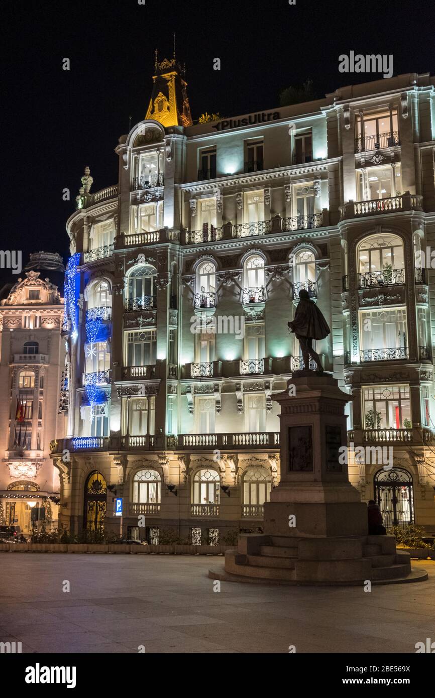 Madrid la nuit, Espagne Banque D'Images