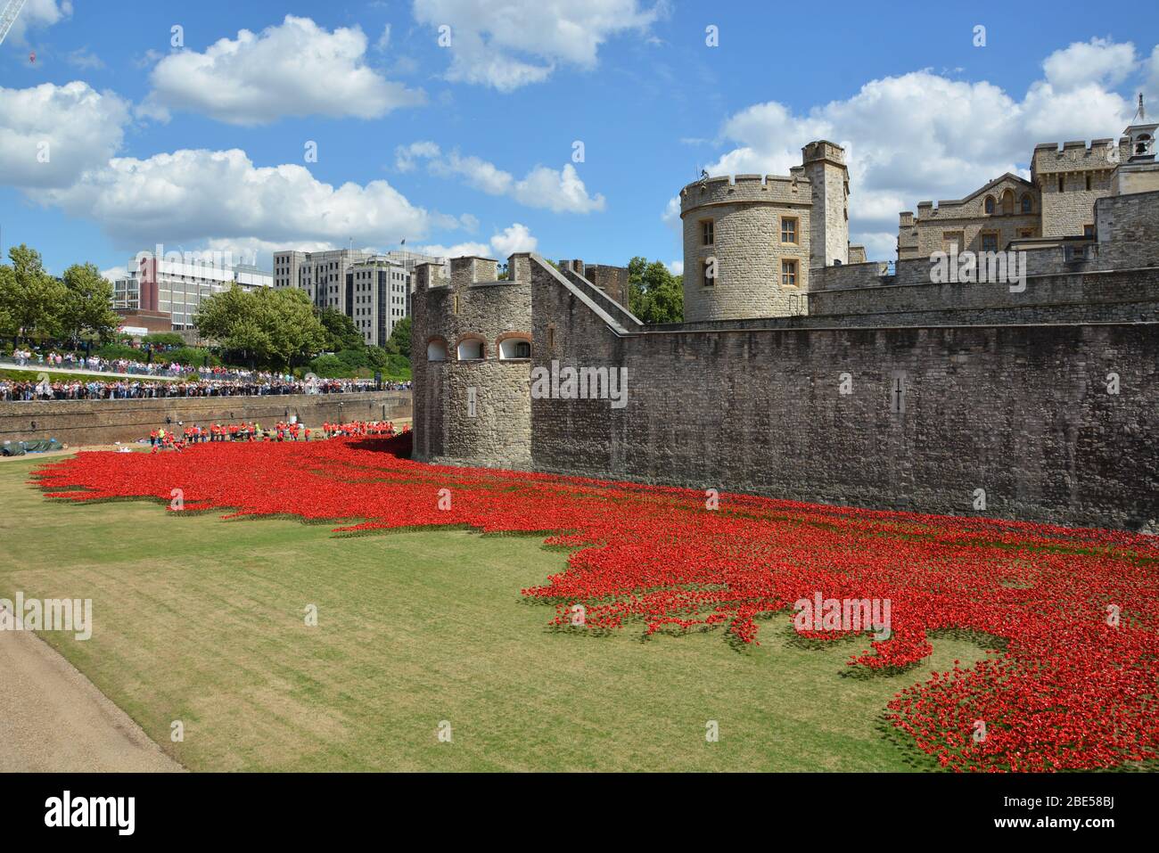 Installation du pavot 'Tour de Londres 2014' appelée Blood Swept Lands and Seas of Red Banque D'Images