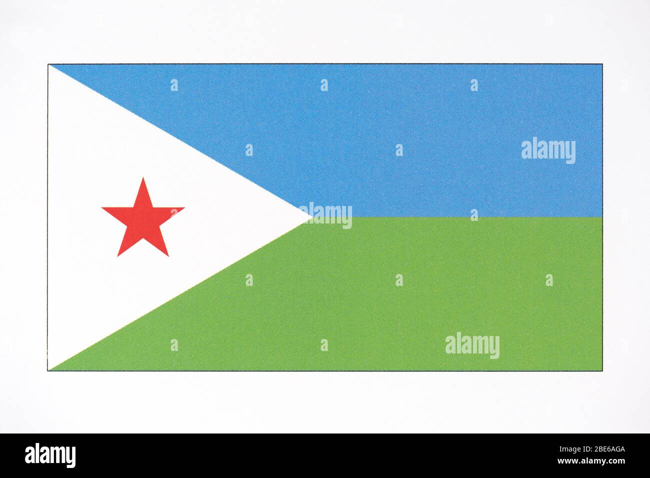 Drapeau national de Djibouti. Banque D'Images