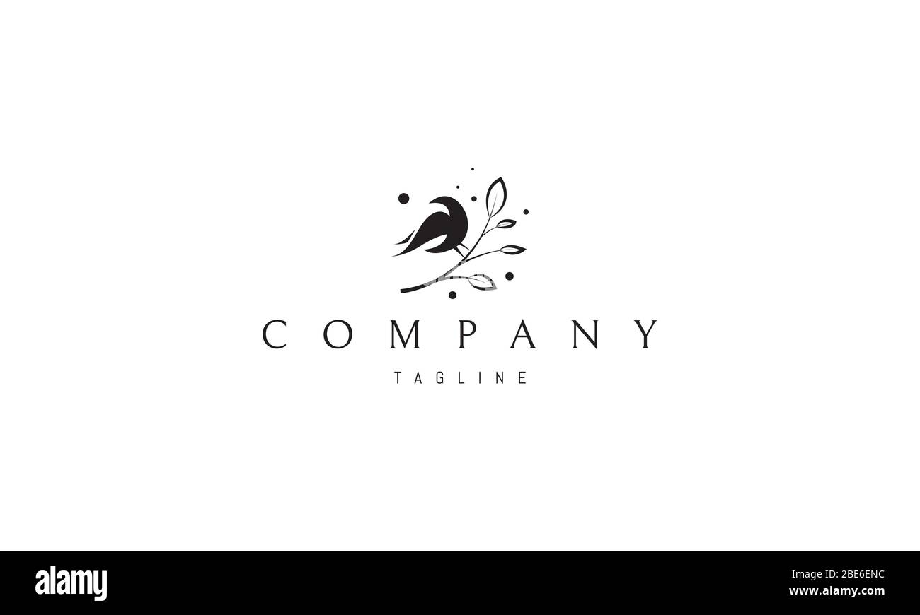 Logo vectoriel sur lequel une image abstraite d'un oiseau posé sur une branche. Illustration de Vecteur Logo vectoriel sur lequel une image abstraite d'un oiseau posé sur une branche. Illustration de Vecteur