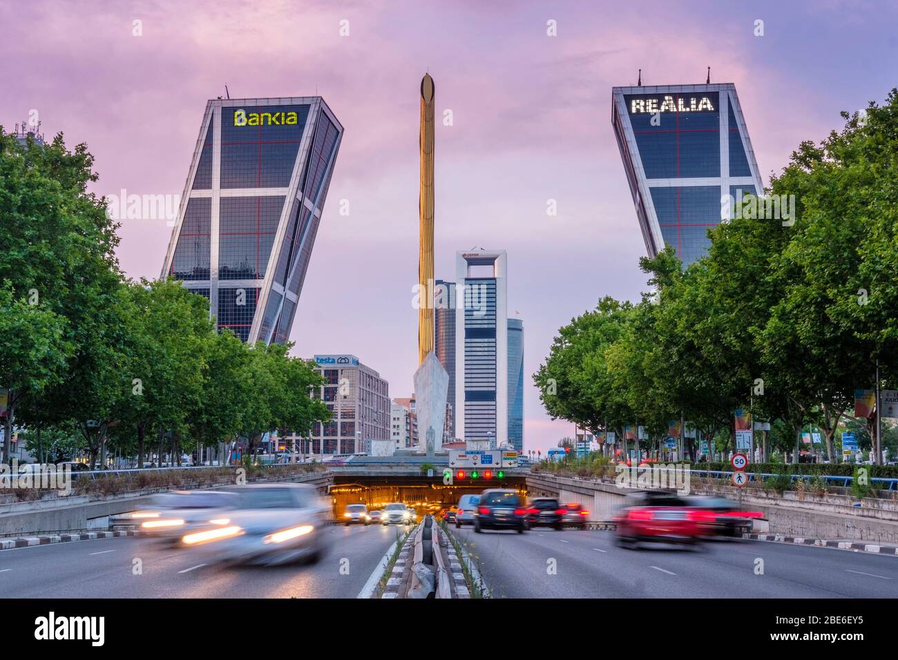 Madrid la nuit, Espagne Banque D'Images