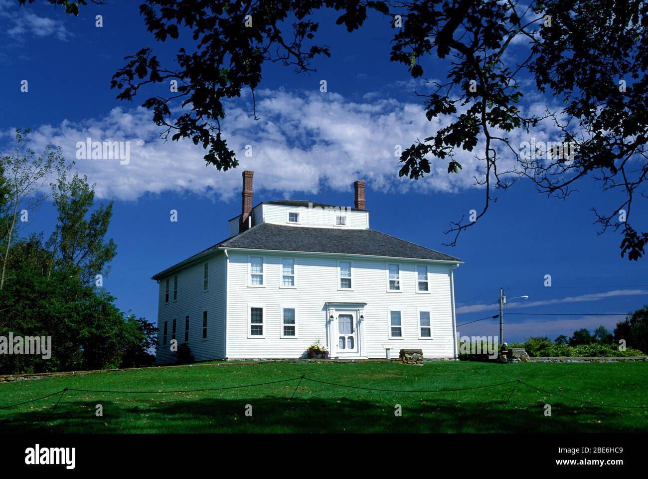 Le fort House, lieu historique colonial de l'État Pemaquid, Maine Banque D'Images