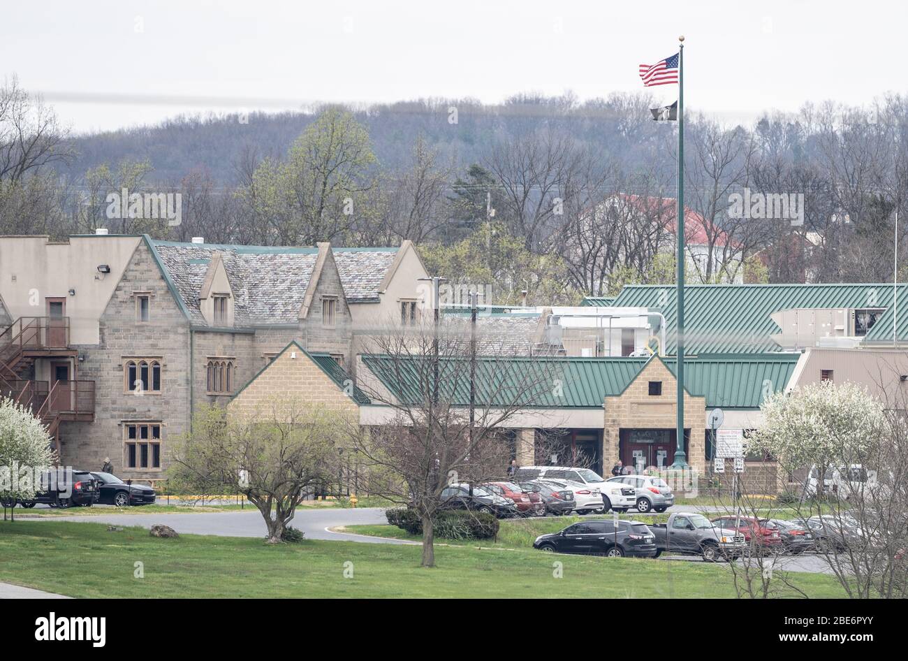Prison du comté de Berks, comté de Berks, Pennsylvanie, 12 avril 2020- entrée de la prison du comté de Berks, Gov. Wolf a émis un ordre exécutif pour libérer inmat Banque D'Images