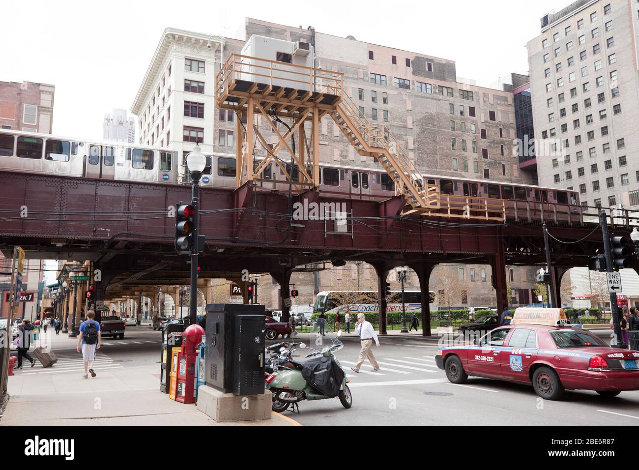 Chicago, Illinois, États-Unis - vie urbaine au Loop dans le centre-ville. Banque D'Images