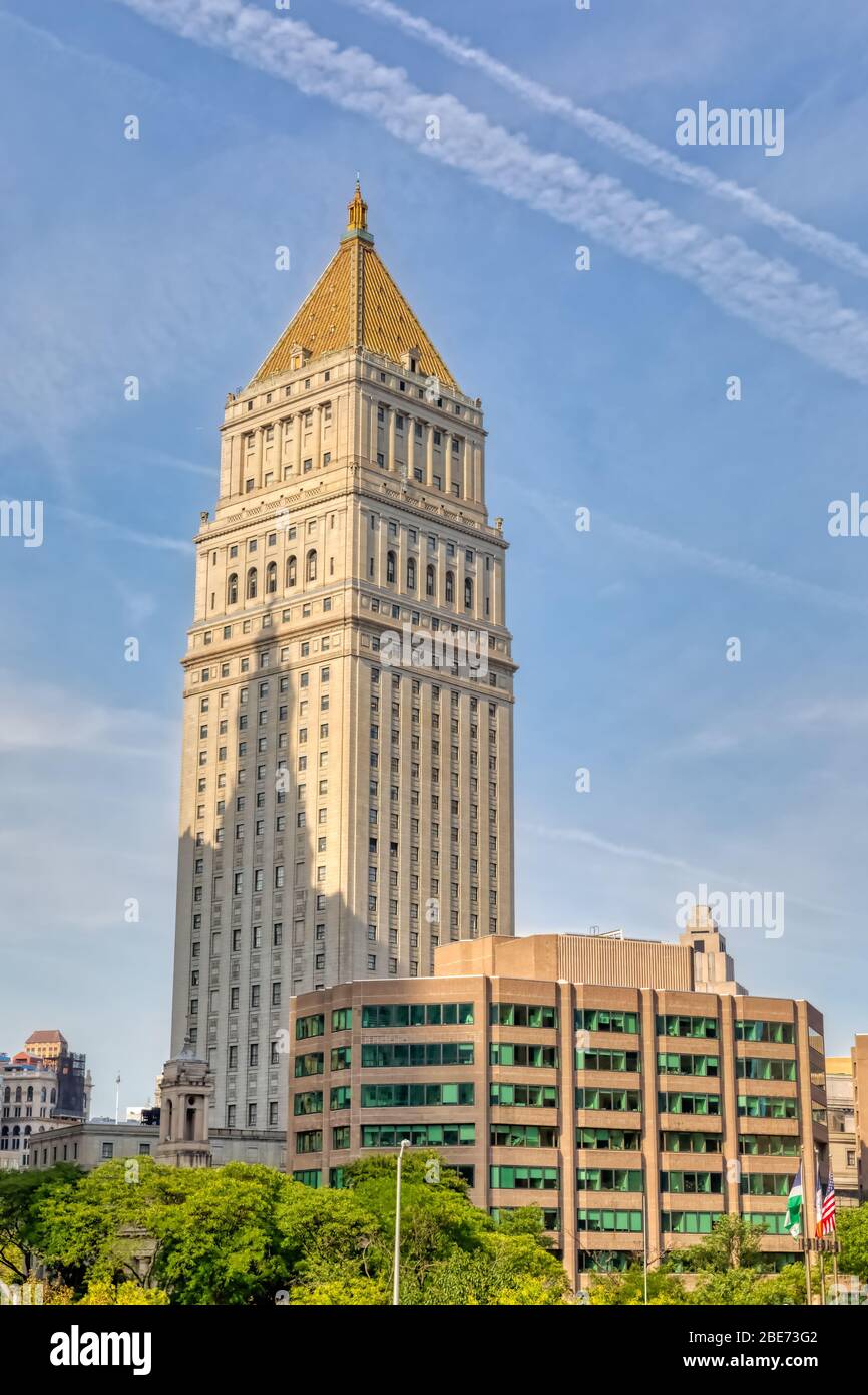 Le Thurgood Marshall, bâtiment du palais de justice des États-Unis, à New York Banque D'Images