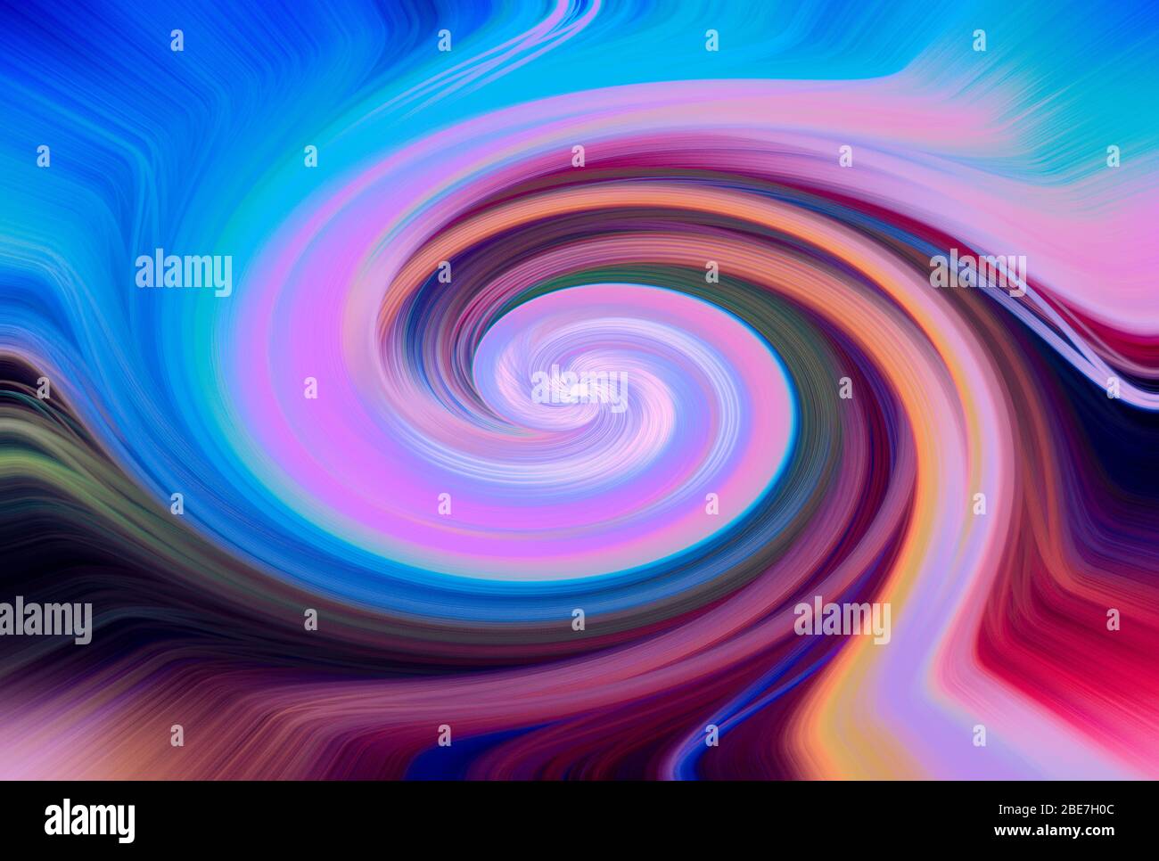 Fond fractal abstrait rose, rouge, violet, orange, bleu, jaune et blanc. Banque D'Images