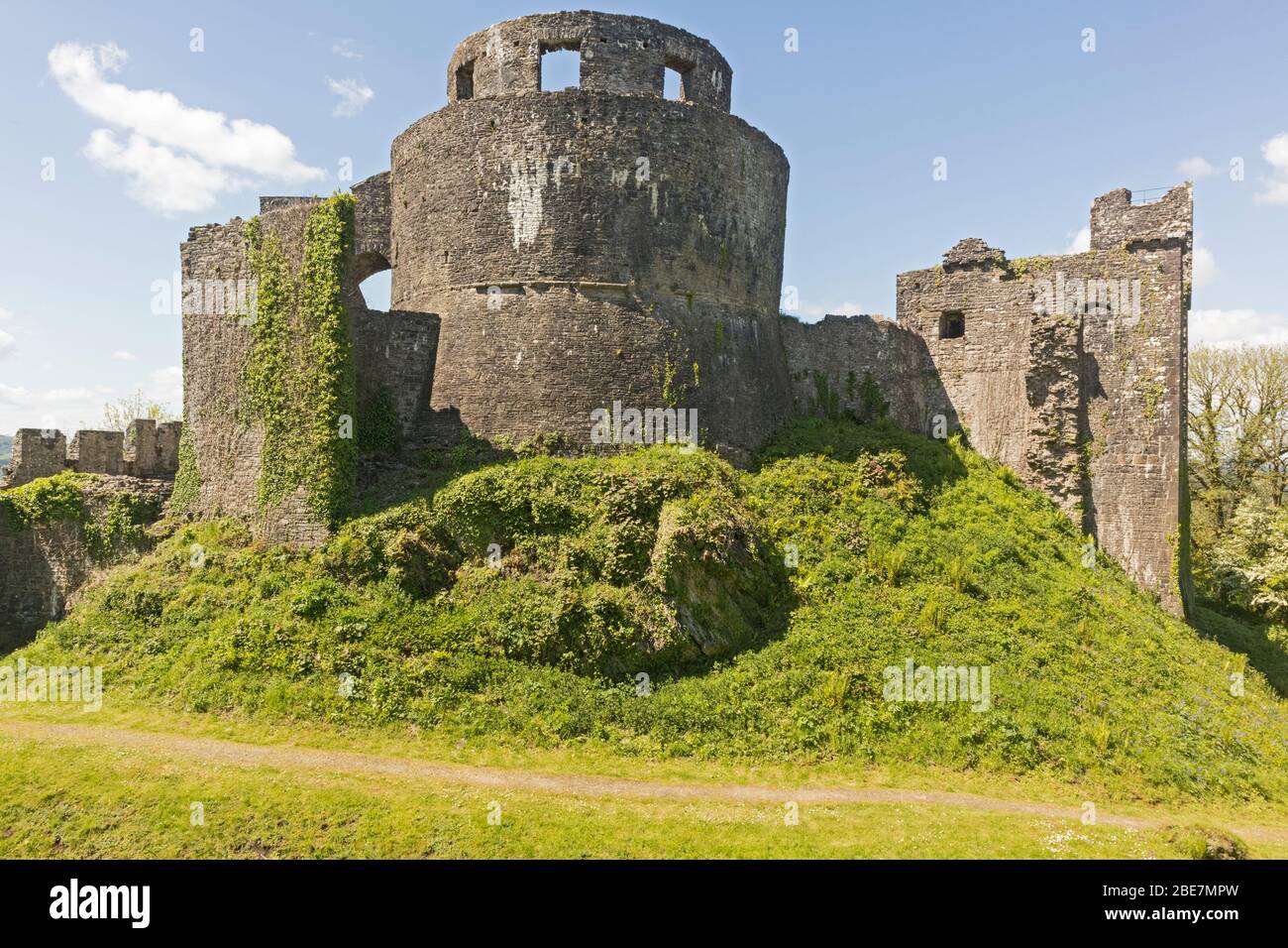 Les ruines du château de Dinefwr, XIIe siècle, Llandeilo, Carmarthenshire, Pays de Galles du Sud, Royaume-Uni Banque D'Images