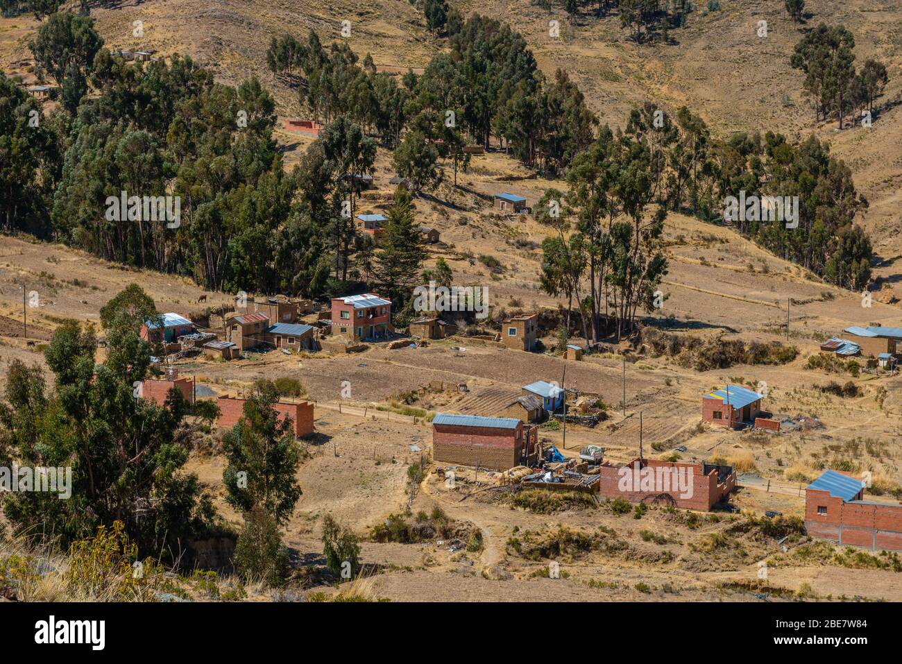 Peninsula Huata, Département la Paz, Bolivie, Amérique latine Banque D'Images