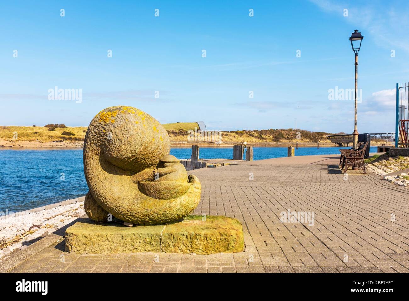 Partie du sentier côtier de l'Ayrshire, au port d'Irvine, une passerelle le long de la côte de l'Ayrshire allant de Skelmorlie à Glenapp, soit un total de 160 kilomètres. Banque D'Images