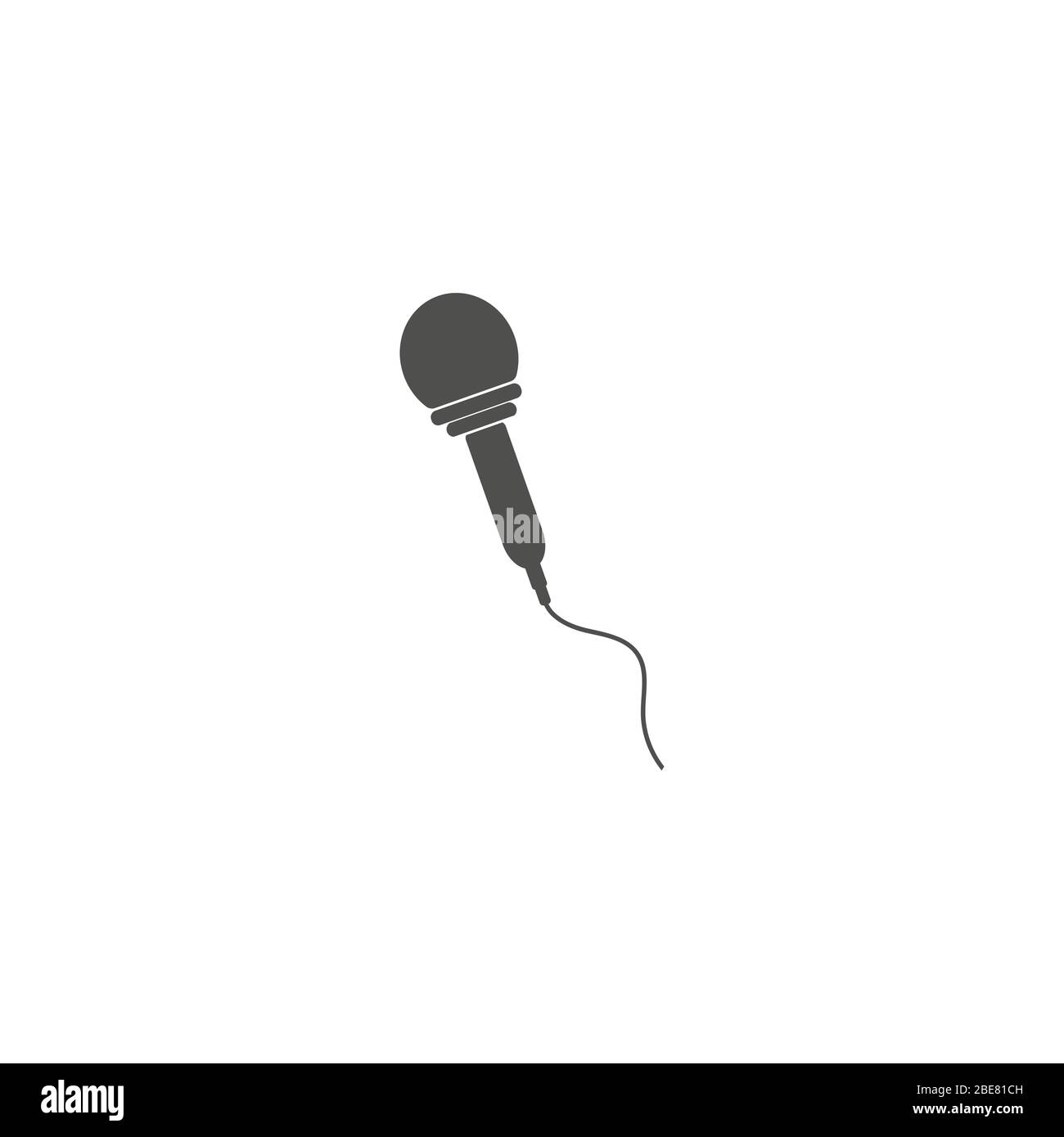 Icône de microphone dans un style plat tendance isolé sur fond gris, pour votre conception Web, application, logo, interface utilisateur. Illustration vectorielle, EPS10. Illustration de Vecteur
