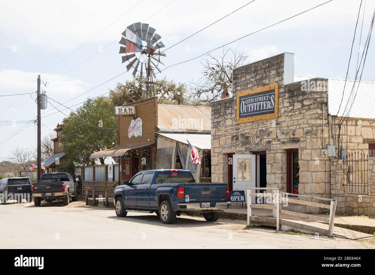 bandera affirme être la capitale de la cowboy du texas dans le pays de colline du texas Banque D'Images