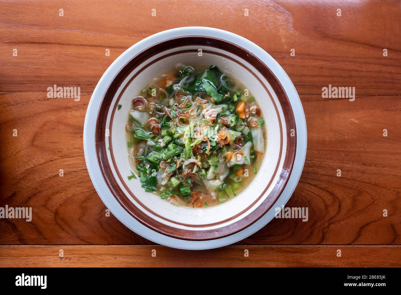 Soupe traditionnelle indonésienne son nom est soupe Cap Cay ou Cap Cai Banque D'Images