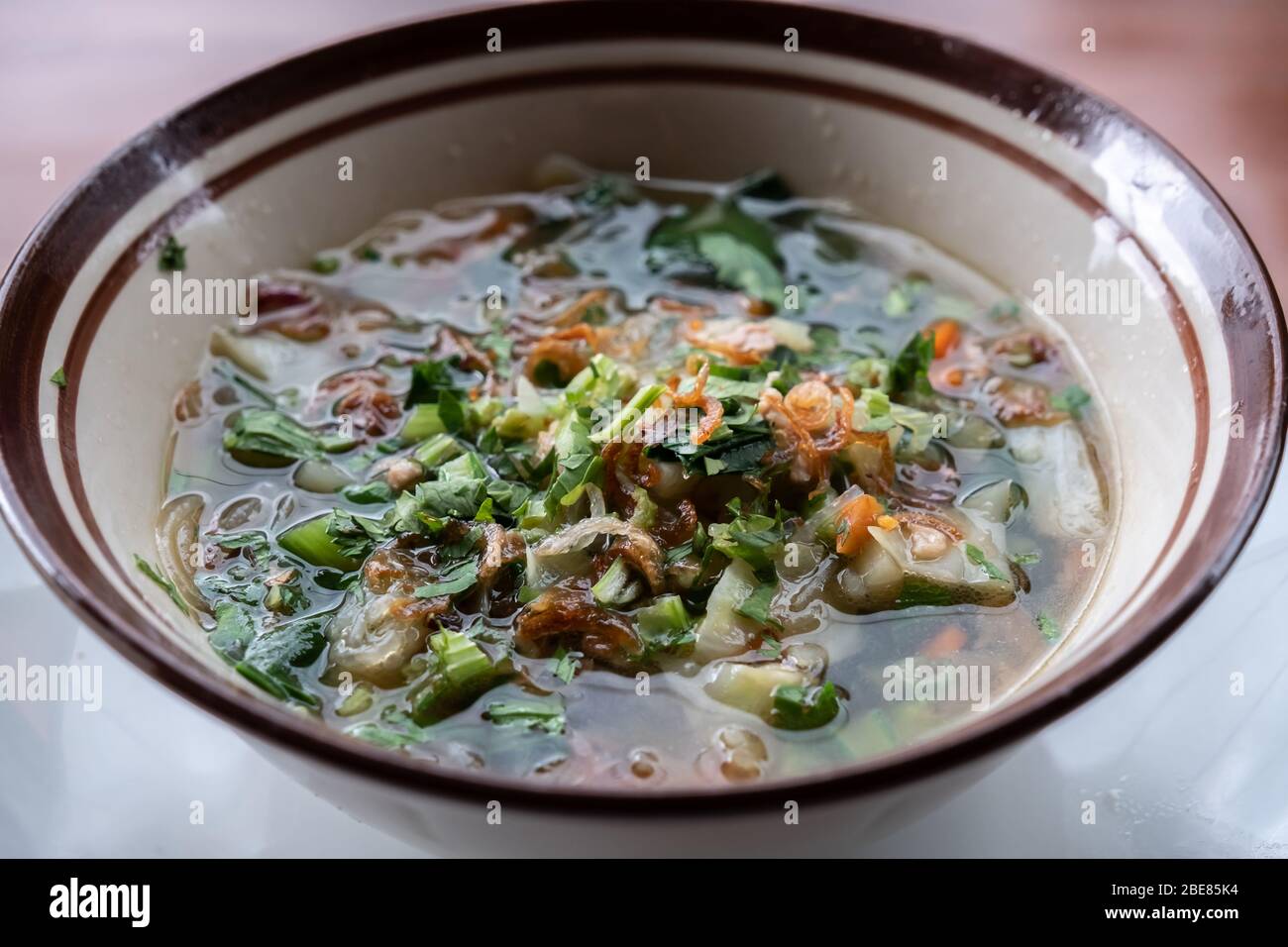 Soupe traditionnelle indonésienne son nom est soupe Cap Cay ou Cap Cai Banque D'Images
