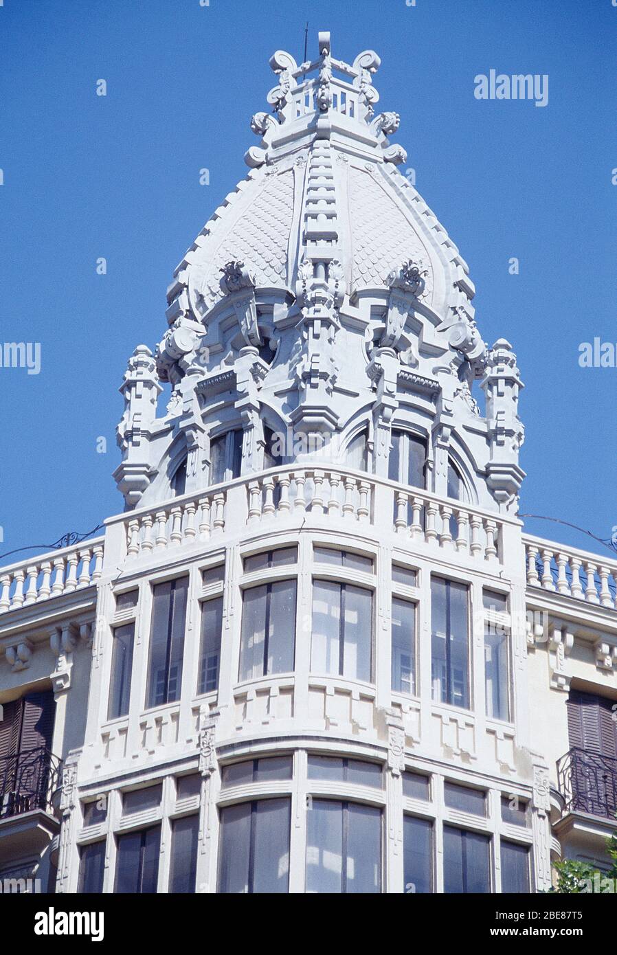 Façade de bâtiment. Salamanca, Madrid, Espagne. Banque D'Images