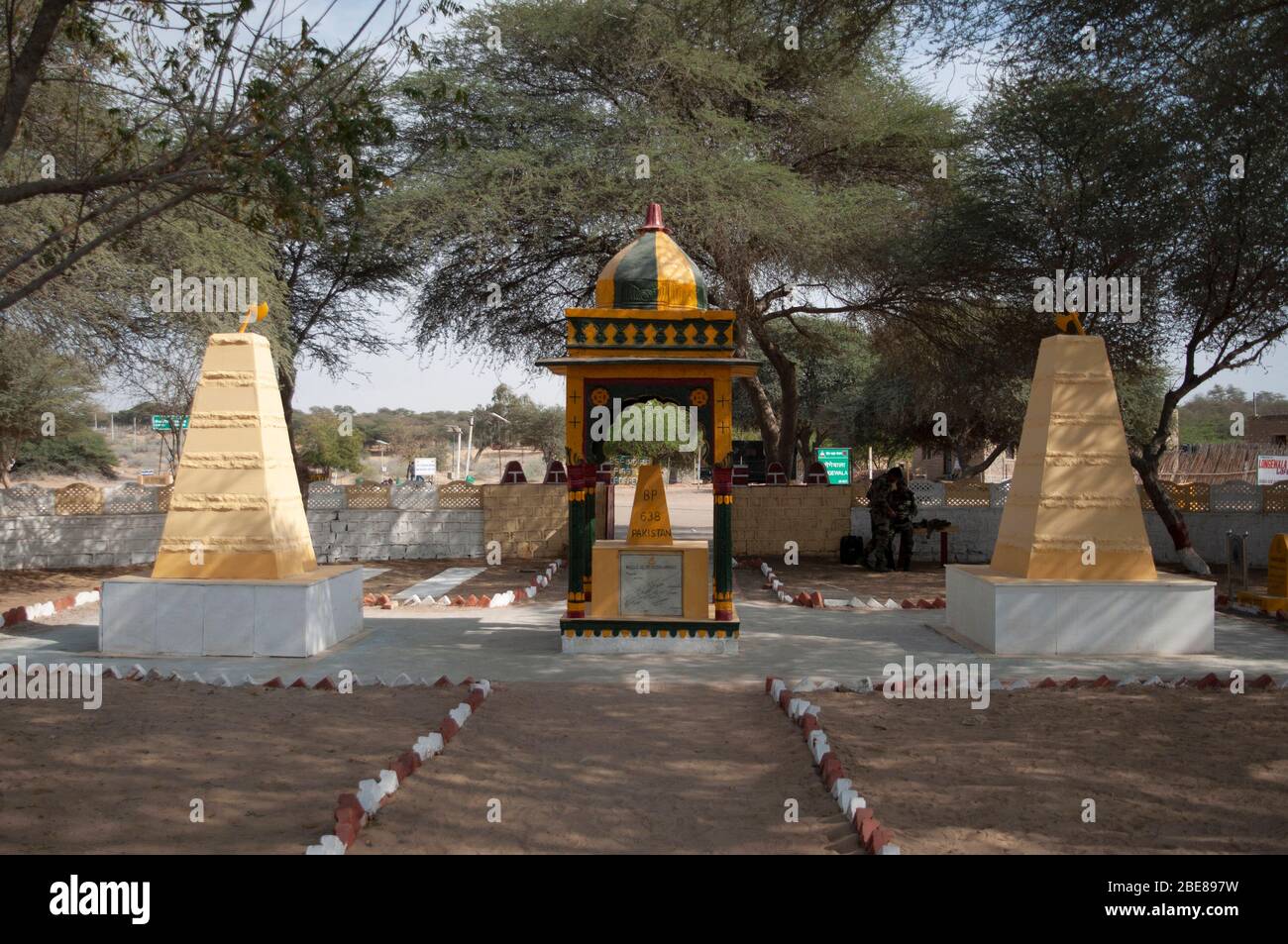 Mémorial de la guerre, Longewala, district de Jaisalmer, près de la frontière pakistanaise.lieu de la bataille de Longewala pendant la guerre indo-pakistanaise de 1971 Banque D'Images