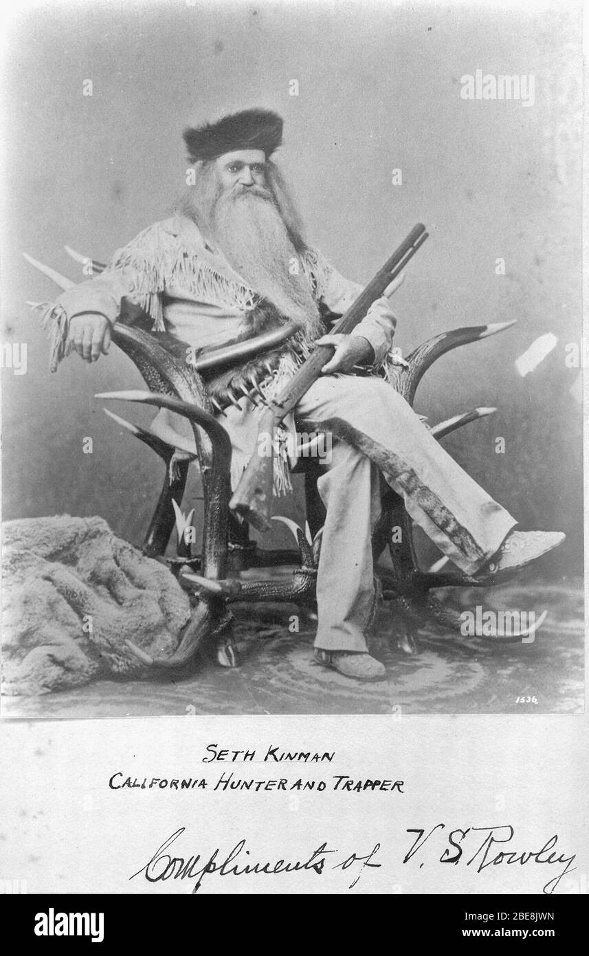 'English: Photo ou gravure de Seth Kinman (mort 1888) ou de ses célèbres chaises (dernière photo 1893); 18 juillet 2013, 18:33:24; collection historique (personnelle); Mathew Brady et d'autres; ' Banque D'Images