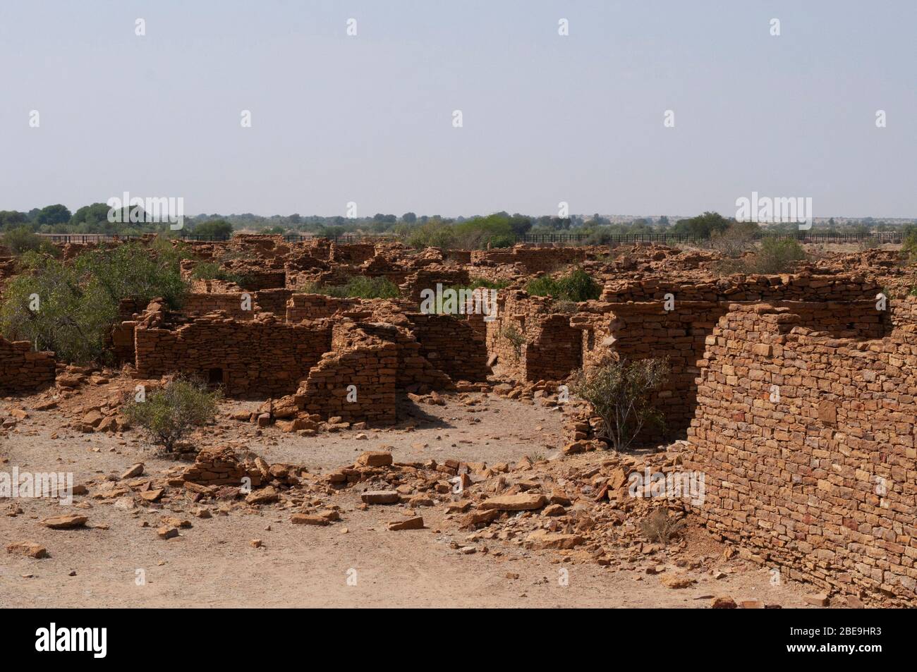 Kuldhara un village abandonné ou un village fantôme. 13ème siècle, quartier Jaislamer, Rajasthan, Inde Banque D'Images