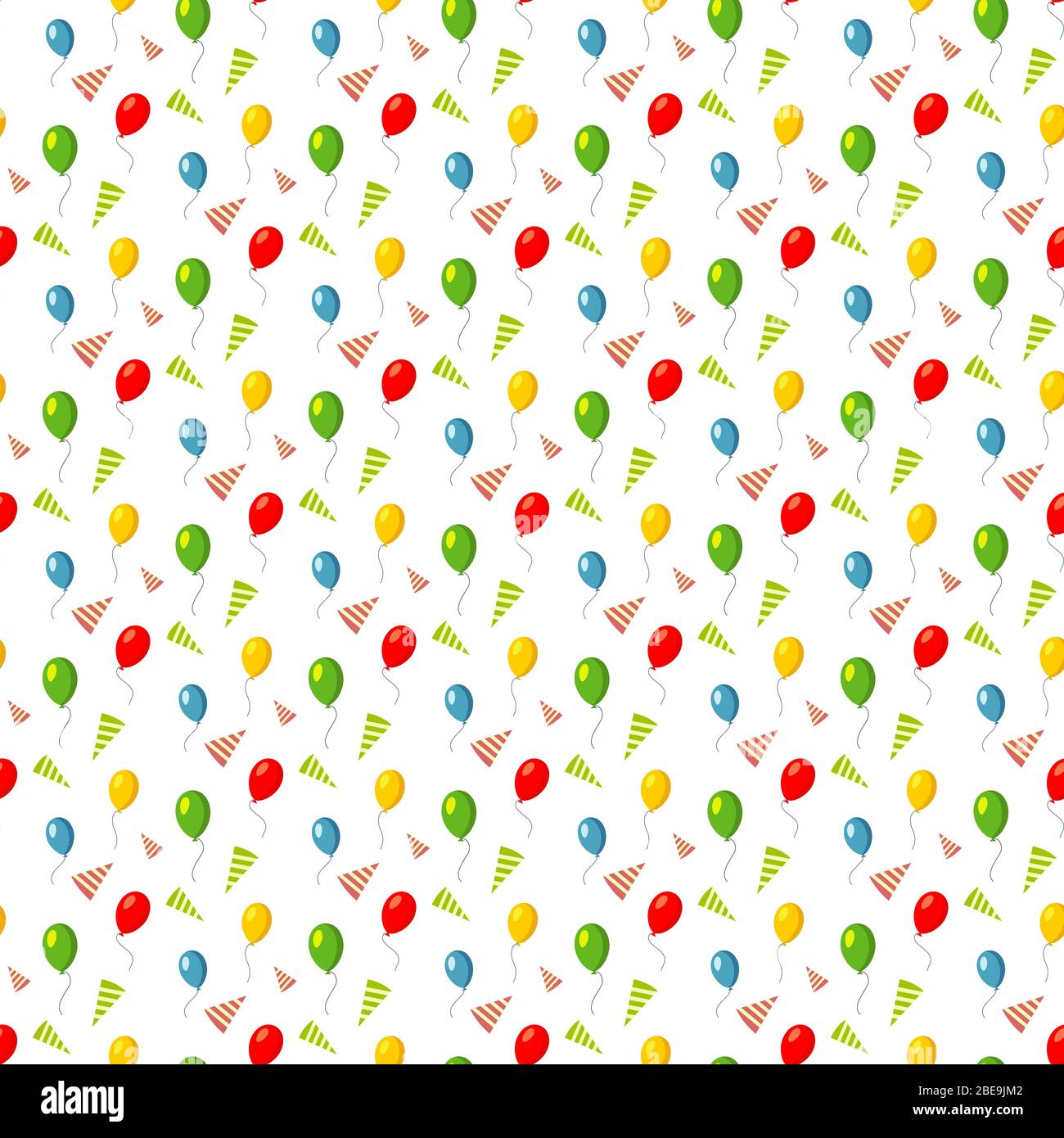 Motif anniversaire sans couture - ballons colorés sertissent l'arrière-plan. Illustration vectorielle Illustration de Vecteur