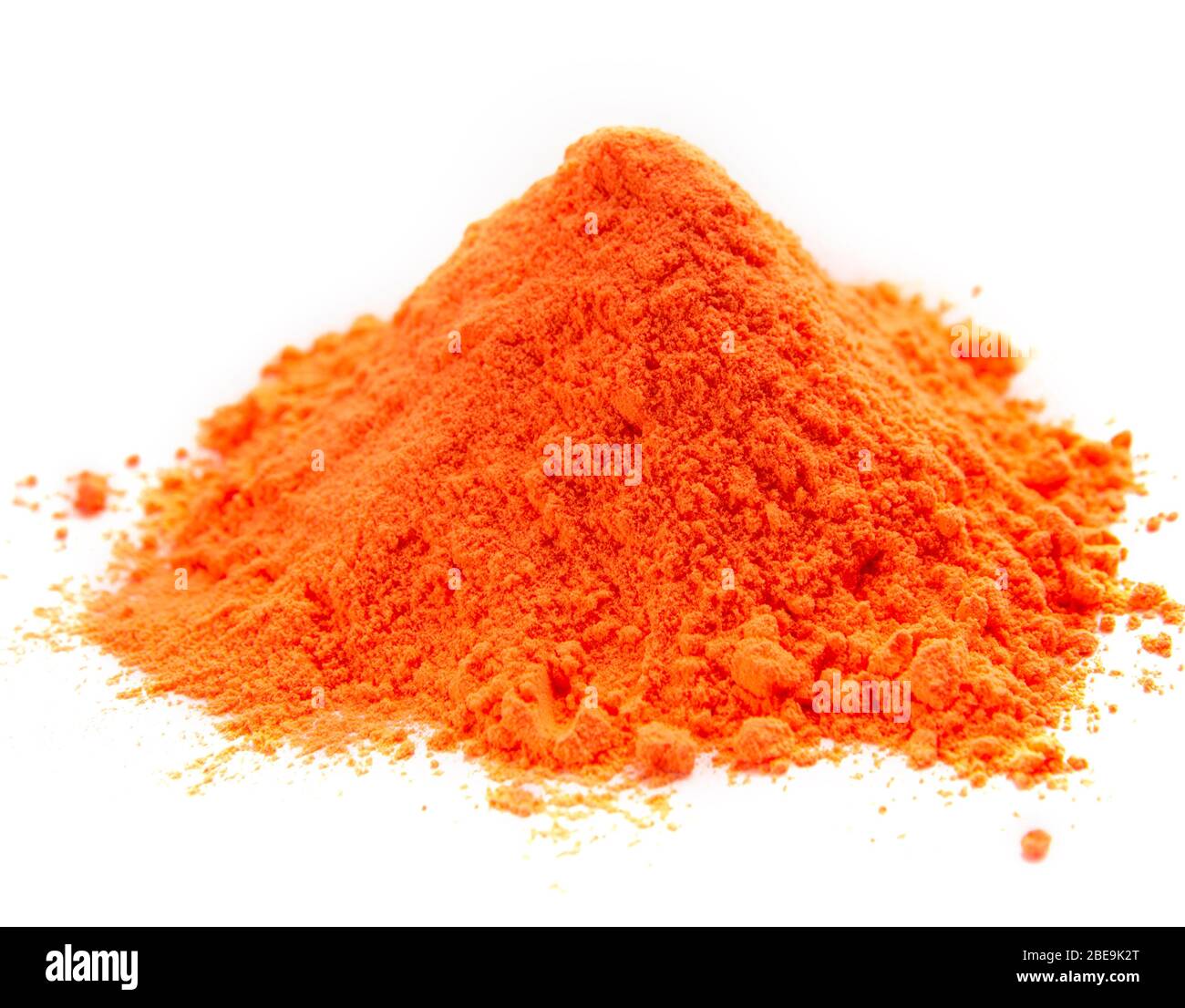 Peinture orange pour le festival de couleur de l'Inde Banque D'Images