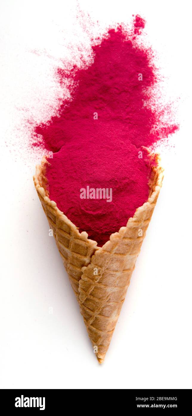 Pigment rouge sous forme de crème glacée Banque D'Images