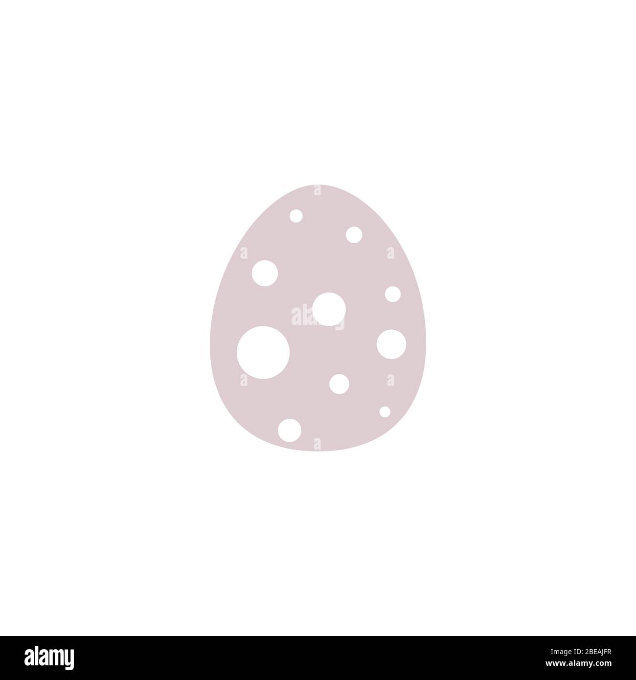 Illustration vectorielle plate de l'icône de l'oeuf de Pâques isolée sur un fond blanc .conception de l'élément de Pâques.holliday traditionnel.oeuf de poulet d'animal de ferme.élément de Illustration de Vecteur