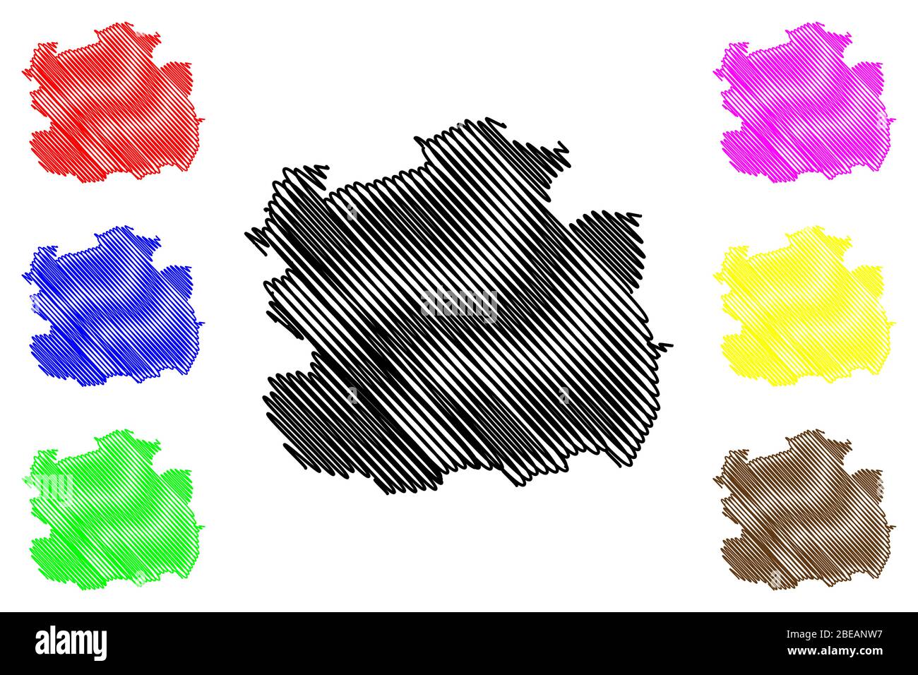 Ville de Lodz (République de Pologne) illustration vectorielle de carte, esquisse de griffonnage carte de la ville de Lodz Illustration de Vecteur