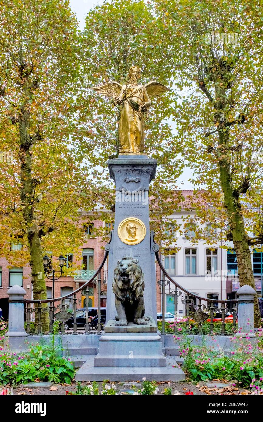 Monument de Rolliersmonument, Sint-Niklaas, Belgique Banque D'Images