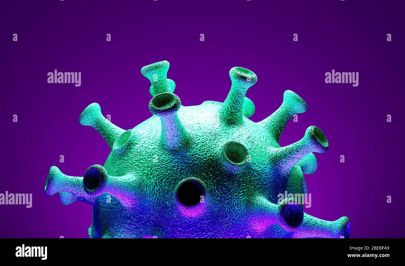 Une illustration abstraite de l'arrière-plan du virus. Concept de coronavirus Covid-19. Banque D'Images