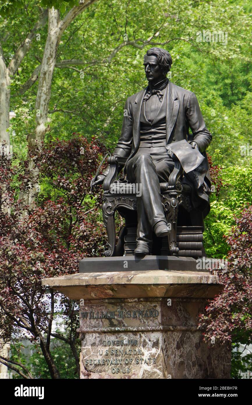 William Henry Seward- Denkmal im Madison Square Park, New York City, États-Unis Banque D'Images