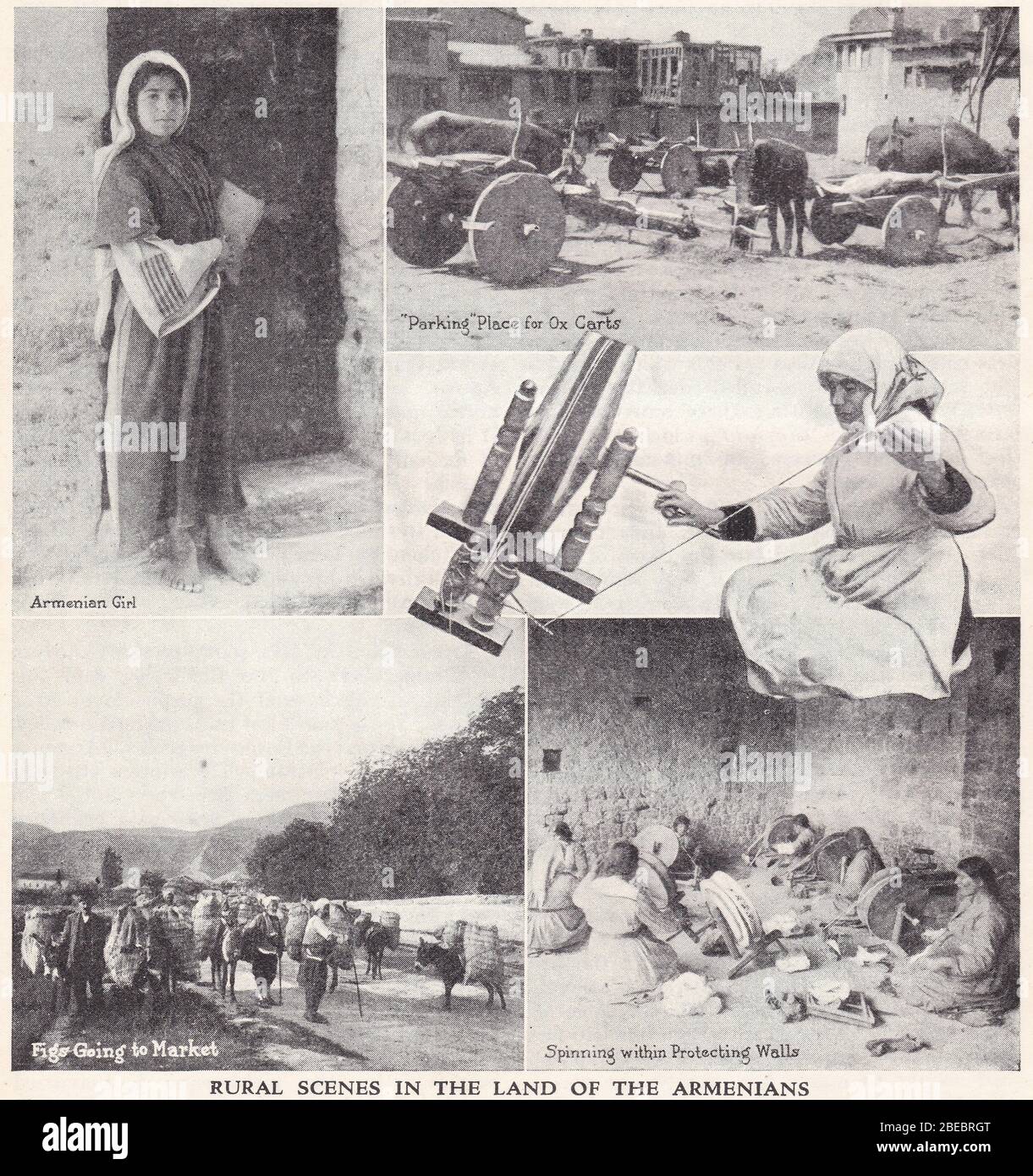 Vintage 1930 scènes rurales dans le Land des Arméniens. Banque D'Images