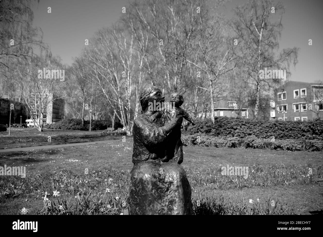 Statue de mère et d'enfant de Gerarda Rueter à Amsterdam Pays-Bas 2019 Banque D'Images