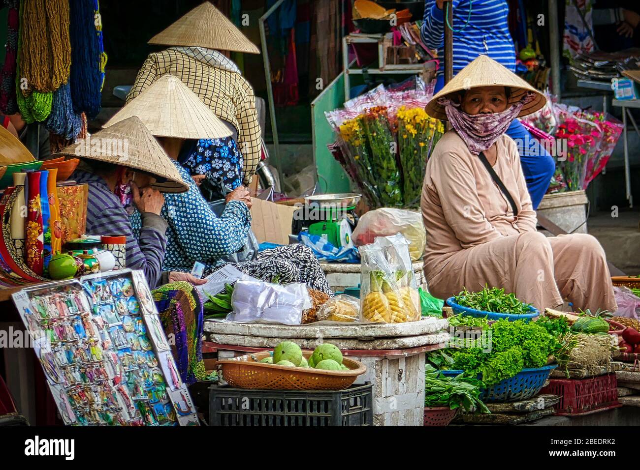 Street Market Staall, Comment Ann, Vietnam Banque D'Images