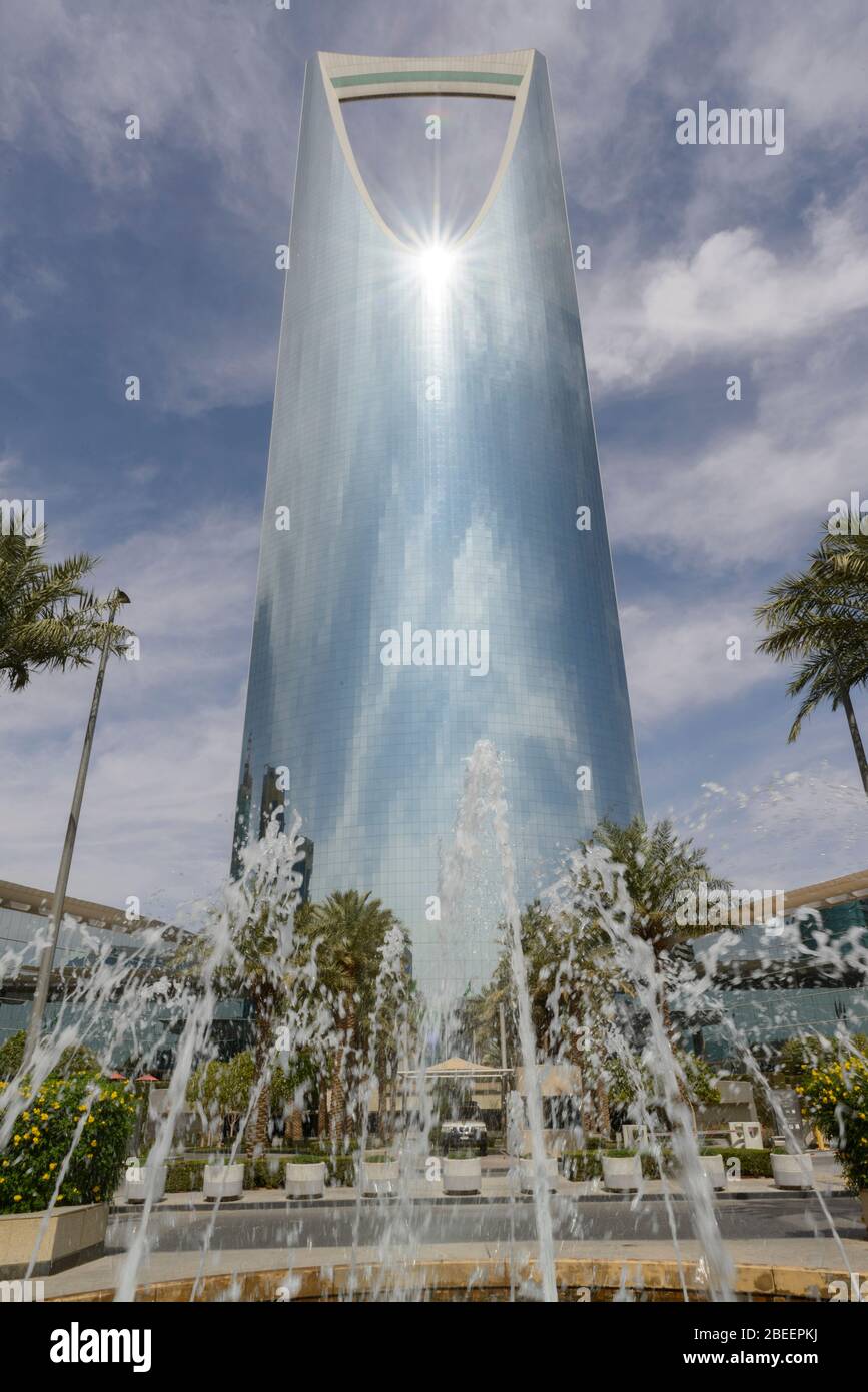 Riyad, Arabie Saoudite. La KingdomTower / Centre Banque D'Images