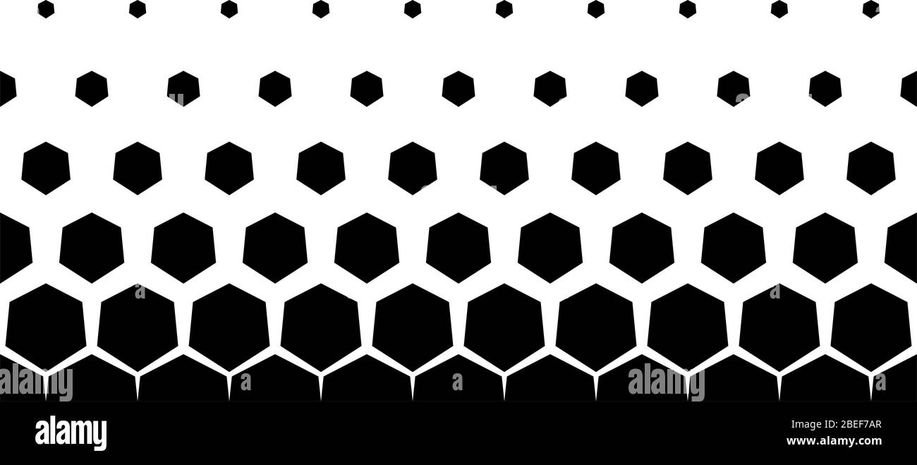 Fond vectoriel demi-ton transparent.rempli d'hexagones noirs . 6 chiffres en hauteur. Illustration de Vecteur