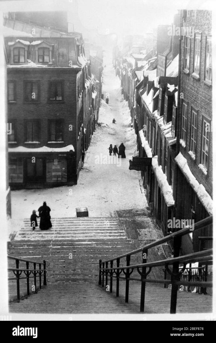 Haut de l escalier Casse-cou, vers 1900. Banque D'Images