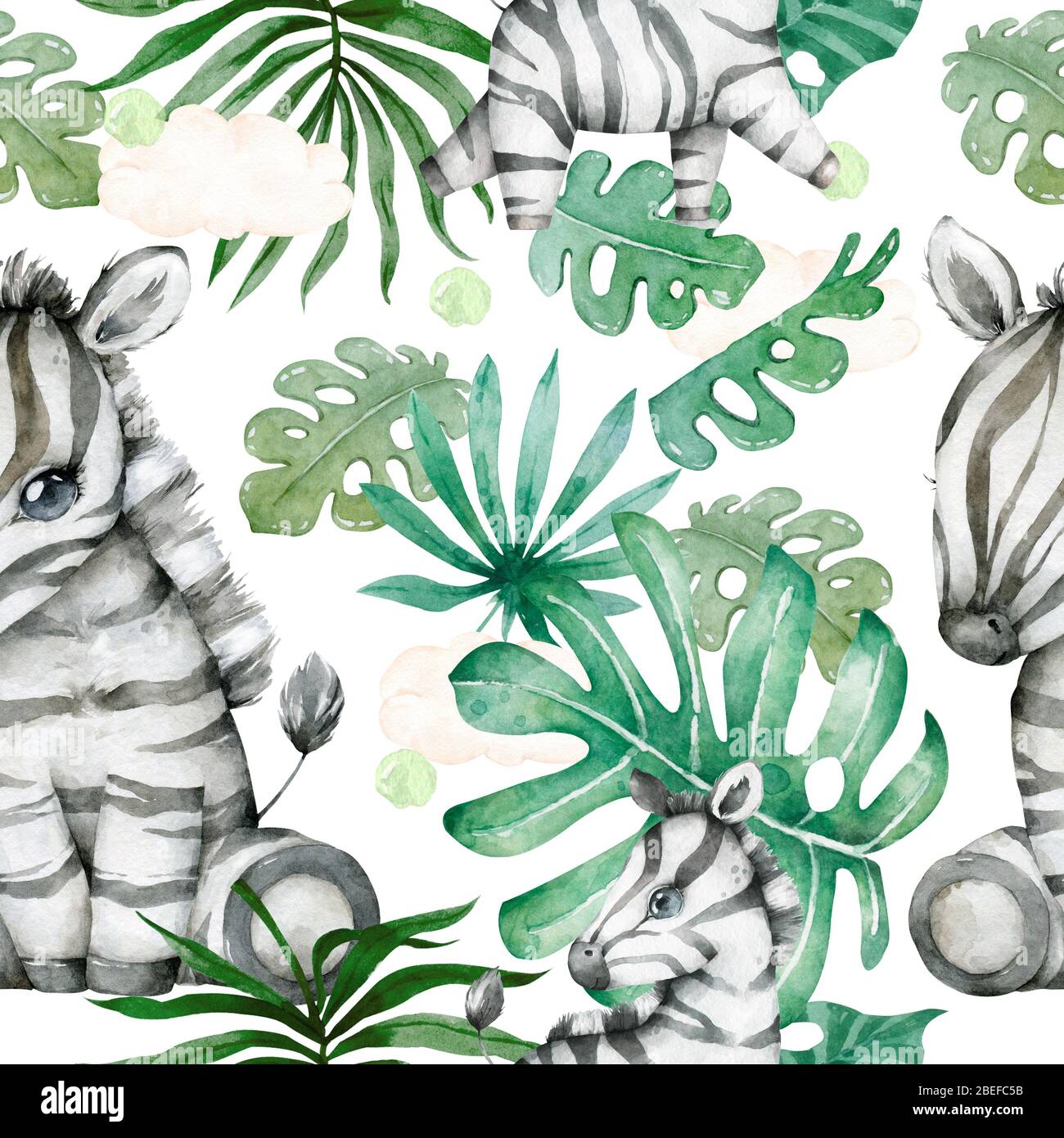 Aquarelle Dessinee A La Main Mignon Zebre De Bebe Marchant Dessin De Dessin Anime Isole Sur Fond Blanc Photo Stock Alamy