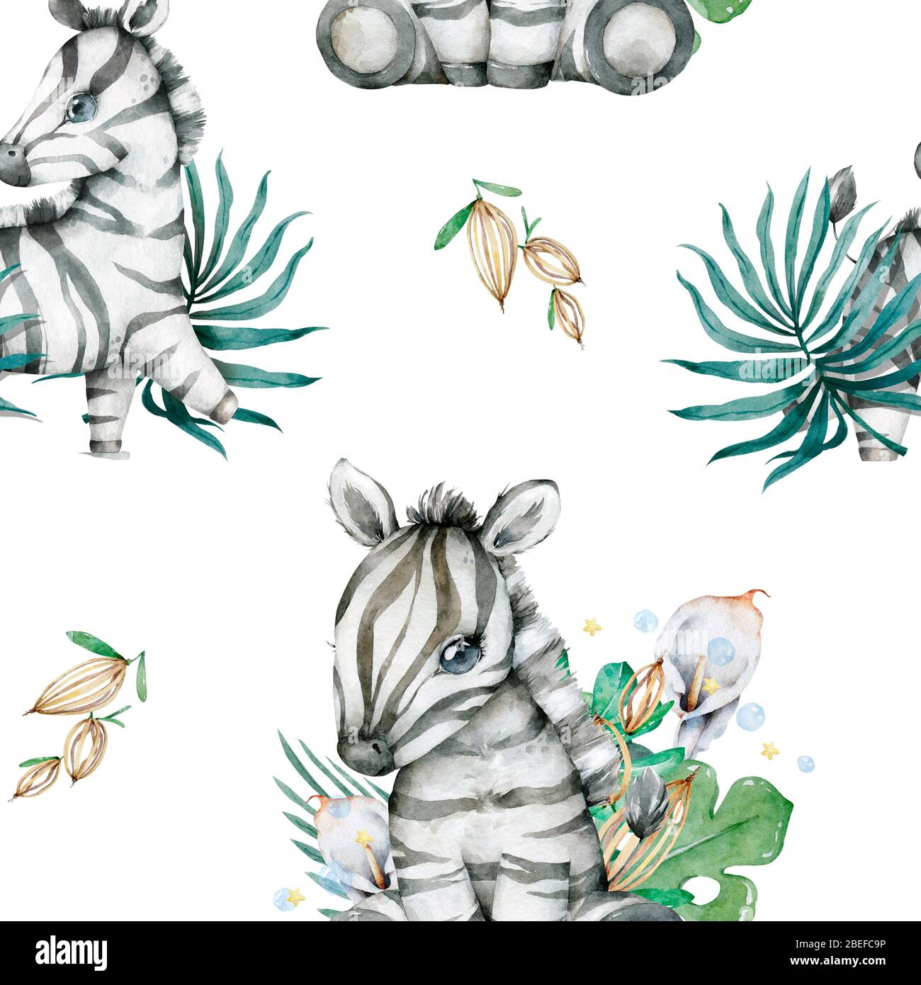 Aquarelle Dessinee A La Main Mignon Zebre De Bebe Marchant Dessin De Dessin Anime Isole Sur Fond Blanc Photo Stock Alamy