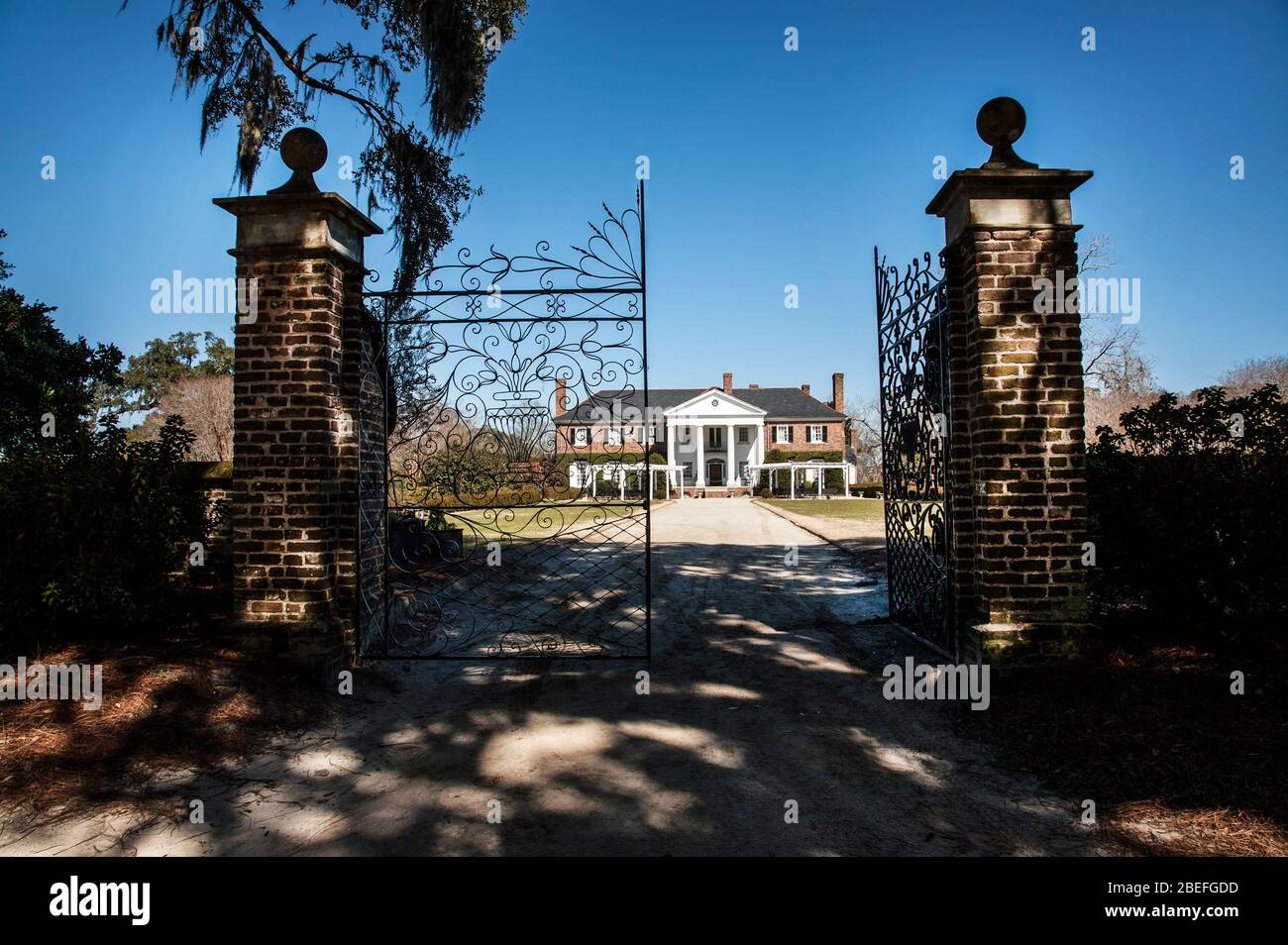 Boone Hall Plantation House, Caroline du Sud, États-Unis, maisons d'images historiques États-Unis Banque D'Images