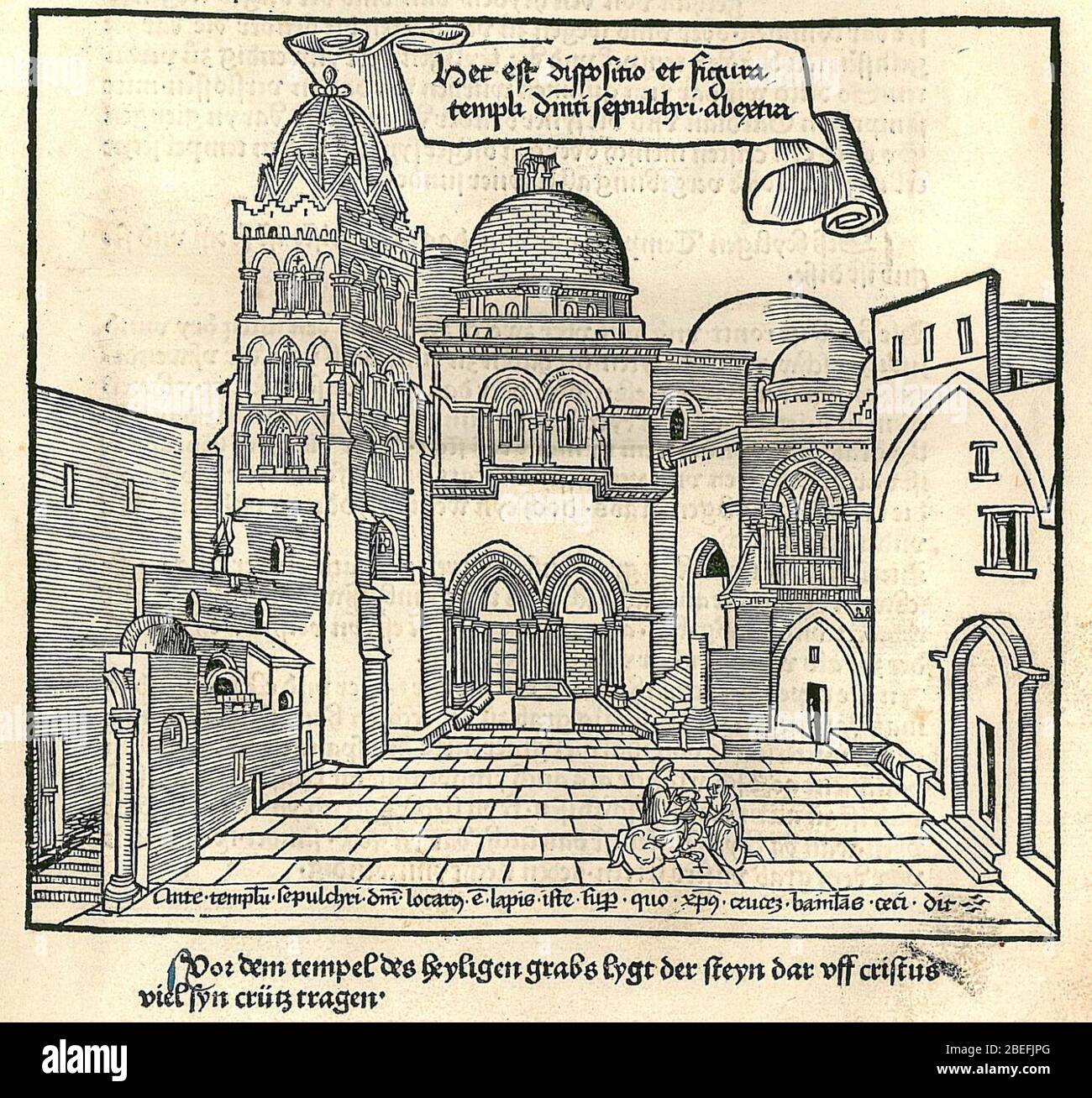 HEC est dispositio et figura templi dominici sepulchri ab extra - Breydenbach Bernhard Von - 1486. Banque D'Images