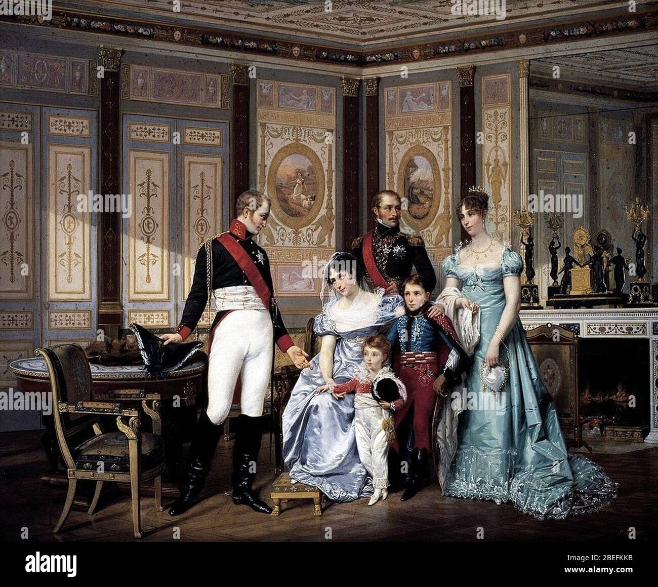 Hector Viger - l'impératrice Joséphine reçoit à la Malmaison la visite du Tsar Alexandre Ier. Banque D'Images